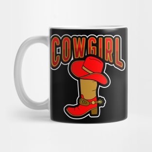 Red Cowgirl Boots, Cowgirl Western Country Life Mug